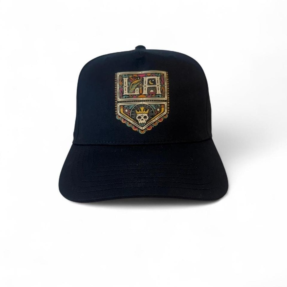 Violent Gentlemen LA Skull Shield Snapback Hat Black Adjustable VGHC Cap